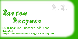 marton meczner business card